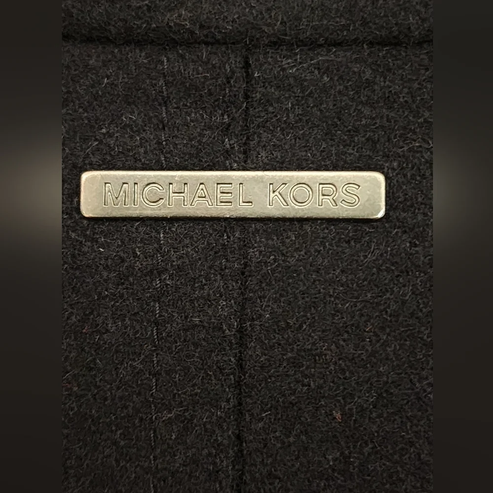 MICHAEL Michael Kors Wool Blend Military Field Lined Insulated Black Coa… - Picture 6 of 13